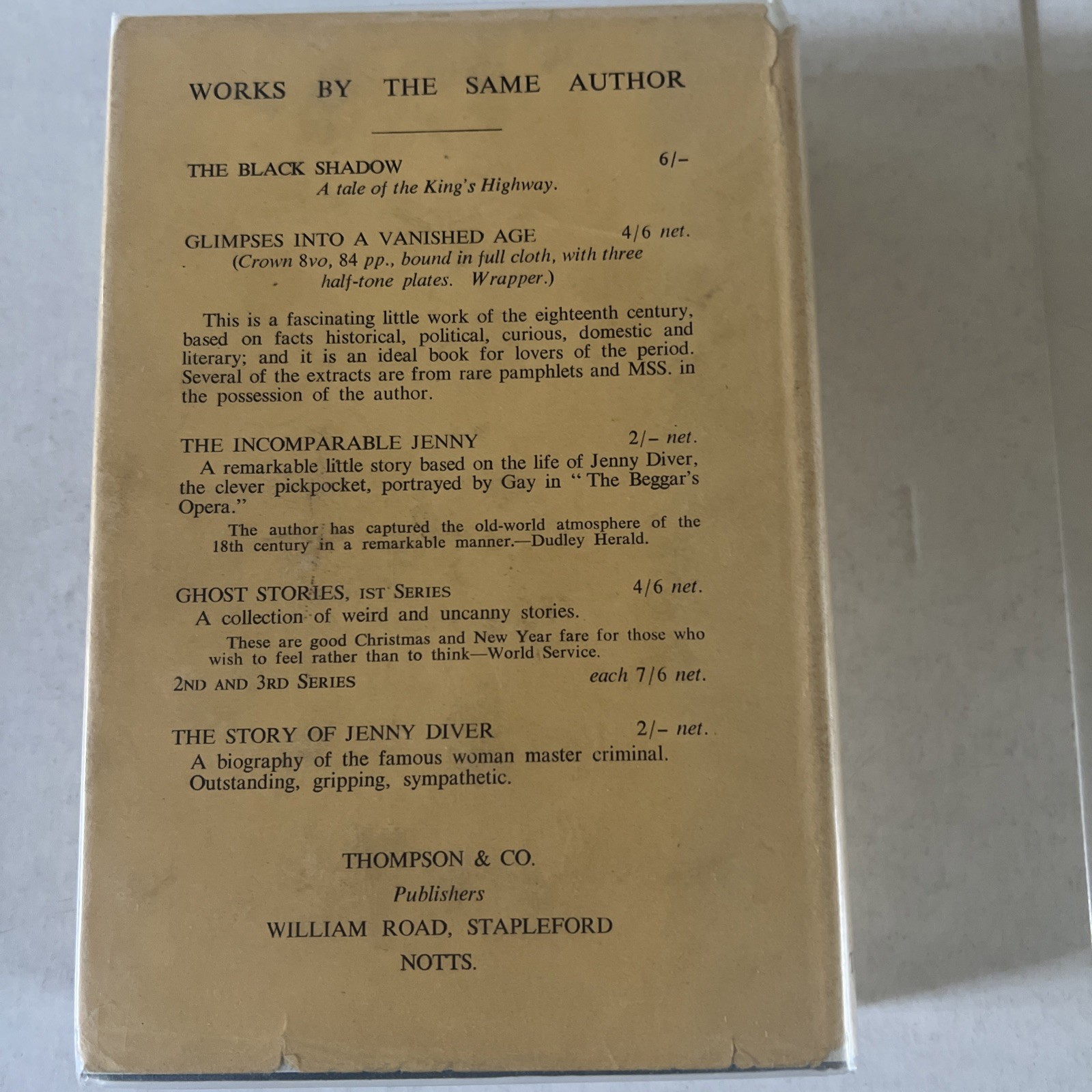 Weird & Uncanny Stories Stanbury Thompson Tales of the Supernatural 1963 1st UK