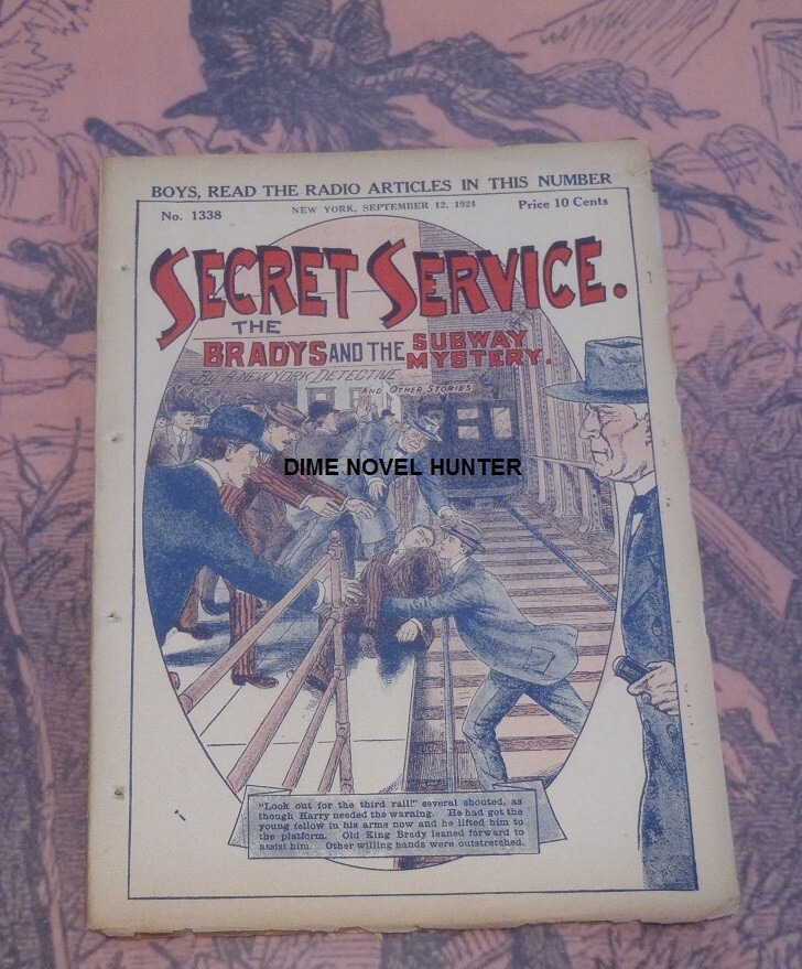 SECRET SERVICE #1338 OLD KING BRADY FRANK TOUSEY DIME NOVEL