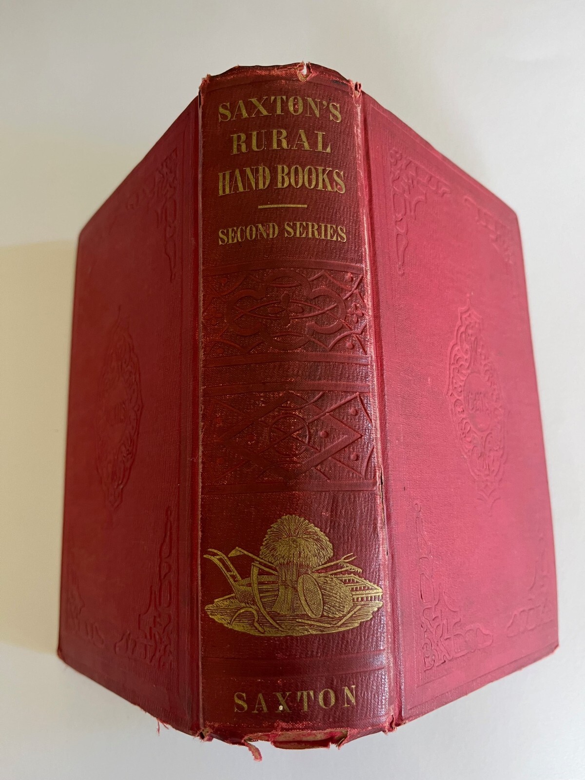 1852 SAXTON’S RURAL HAND BOOKS Agriculture Rose Garden Birds antique Victorian