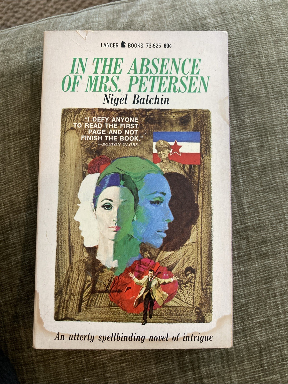 Crime Spy Vintage Pb, Absence Of Mrs Petersen by Balchin, Lancer 73625 1967, G+