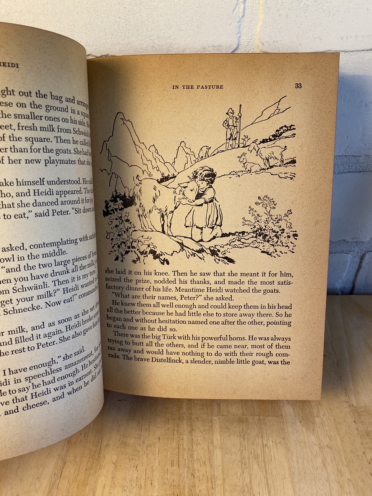 Vintage 1944 Children’s Book HEIDI by Johanna Spyri, Racine, Wisconsin