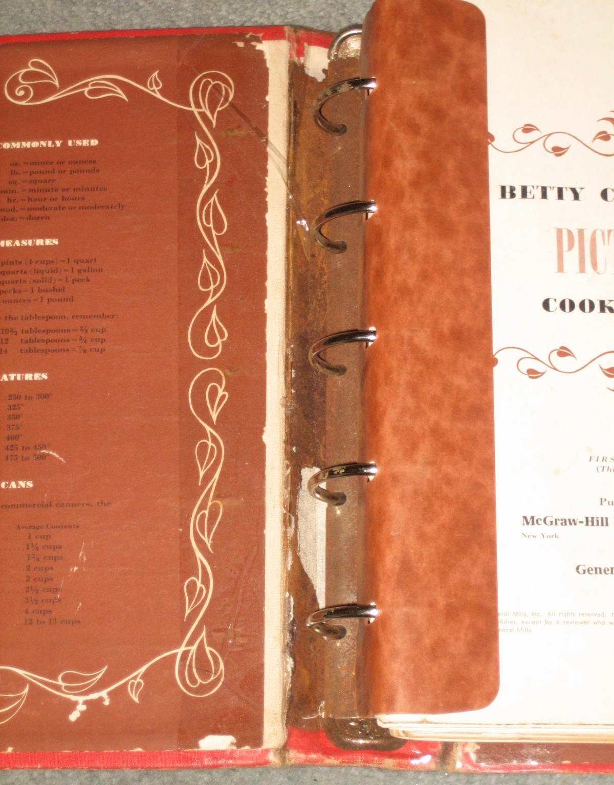 Betty Crocker’s Picture Cook Book 5 Ring HB 1950 First Edition 3rd Printing