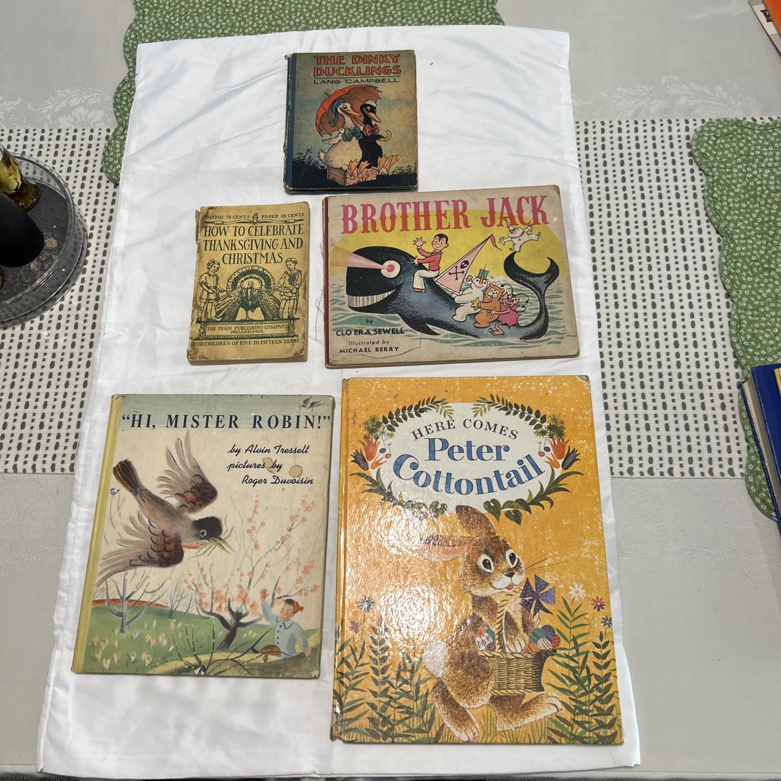 Vintage Children’s Board Books. 1920s-1960’s Illustrated Lot Of 5