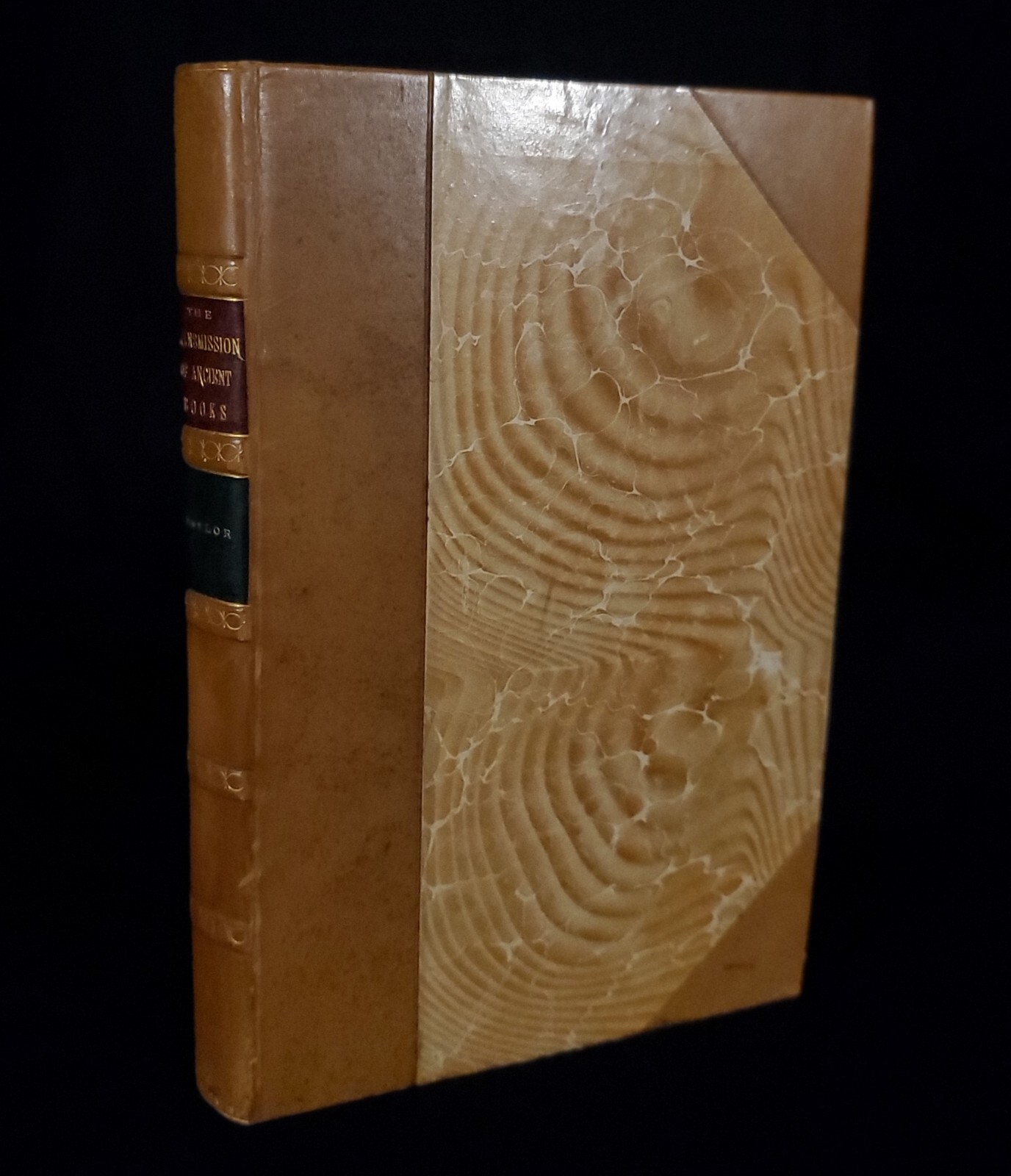 1827 ~ History of The Transmission of ANCIENT BOOKS by Isaac Taylor FINE LEATHER
