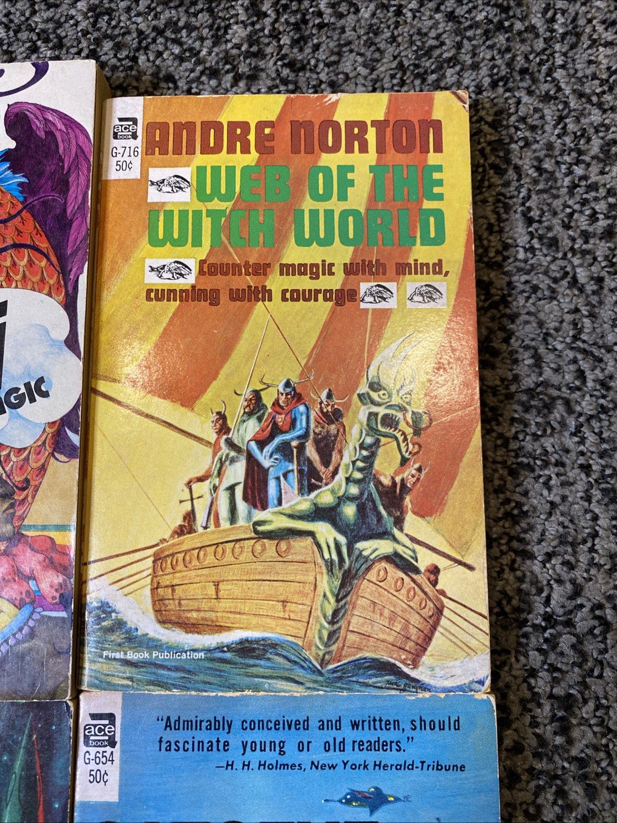 LOT of 4 Vintage ACE PB Books by ANDRE NORTON Catseye, Dragon Magic, Warlock …