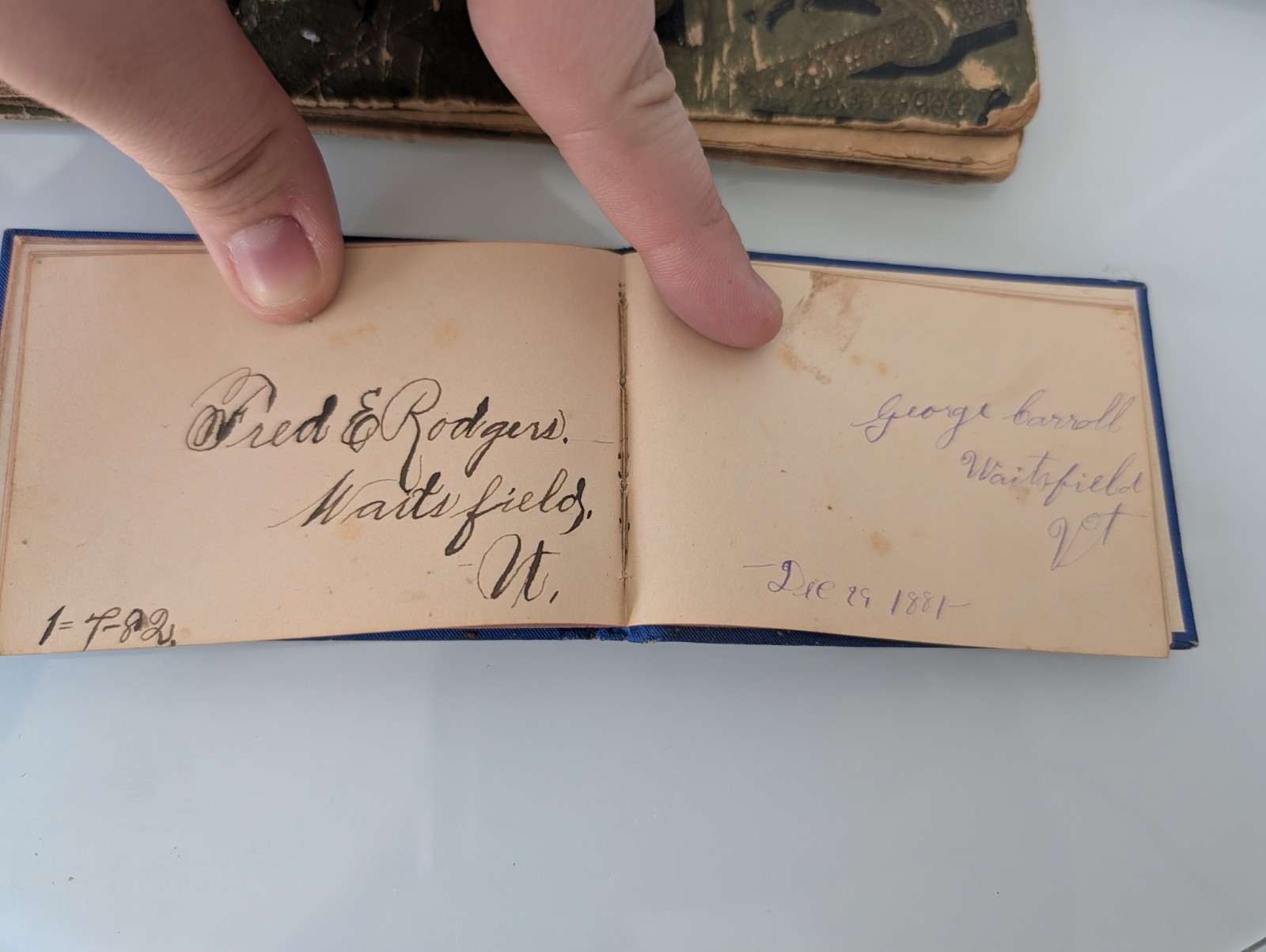 Vintage 1800’s Red Velvet Autograph Book Antique Signature Book Lot