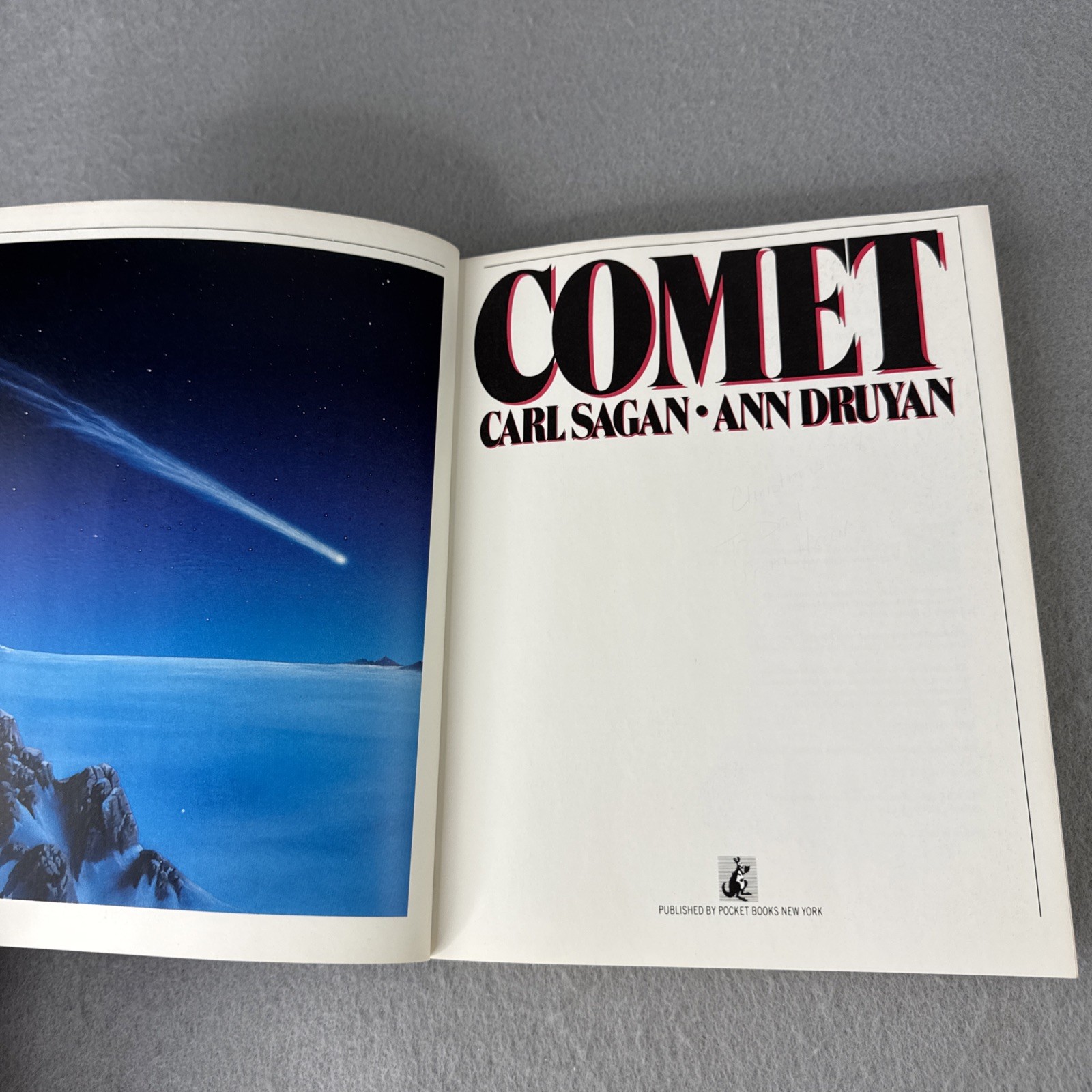COMET by Carl Sagan + Ann Druyan Large Paperback 1986 Science Fiction Sci Fi