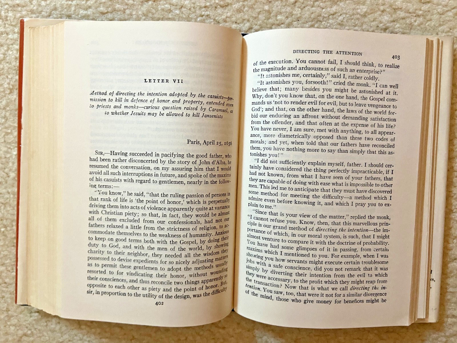 Pascal’s Pensees & Provincial Letters 1941 Modern Library HCDJ ex-library