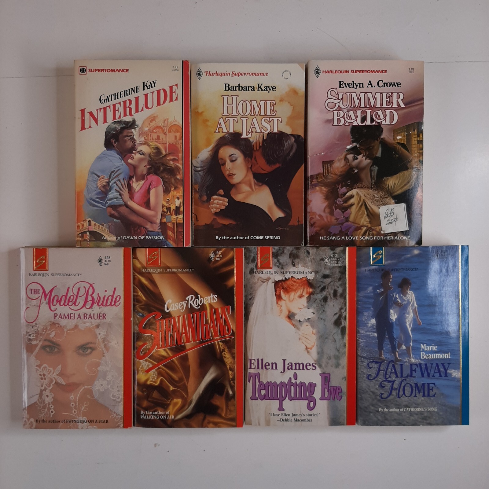 7 Diff. HARLEQUIN SUPERROMANCE Paperback Novels Romance Softcover SC books RJ25