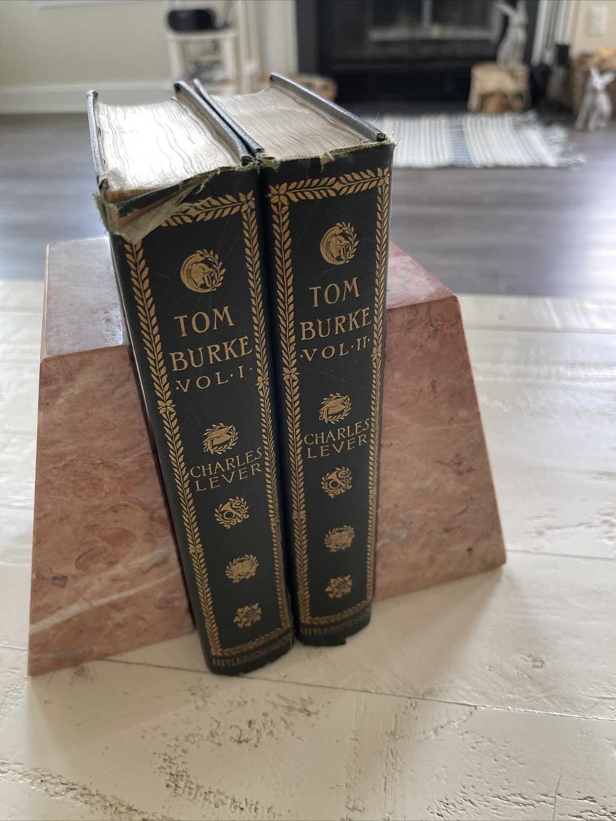 Tom Burke of Ours Charles Lever 1901 HC 2 Vol Set Illustrated by Phiz Classic