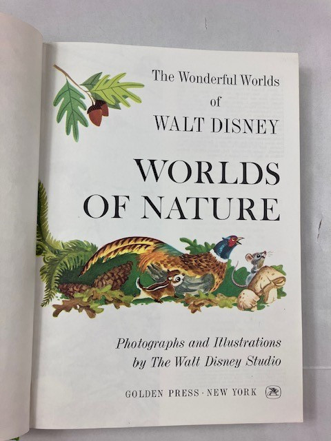 Walt Disney’s Worlds Of Nature 1965 HB set/2 Golden Press Vintage Illustrated