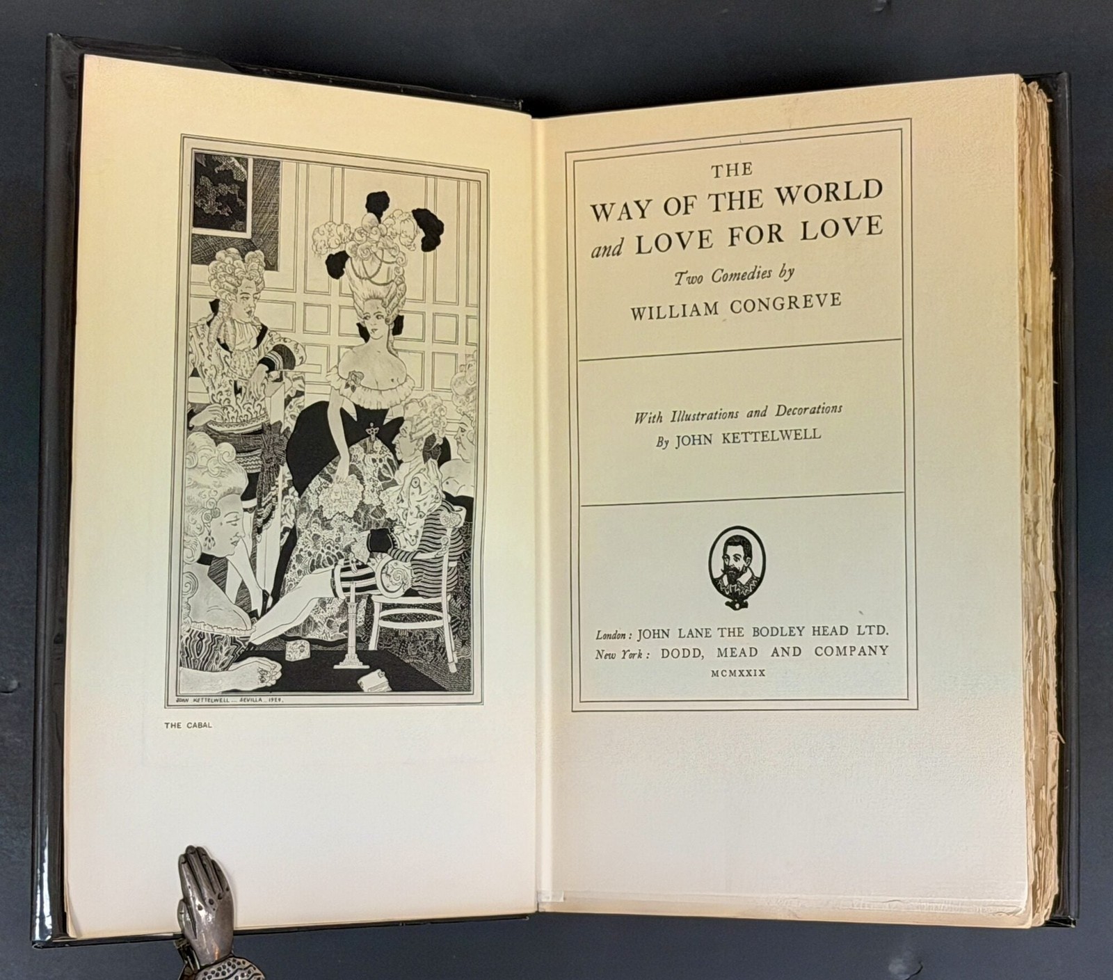 William Congreve / WAY Of The WORLD And LOVE For LOVE Two Comedies 1st ed 1929