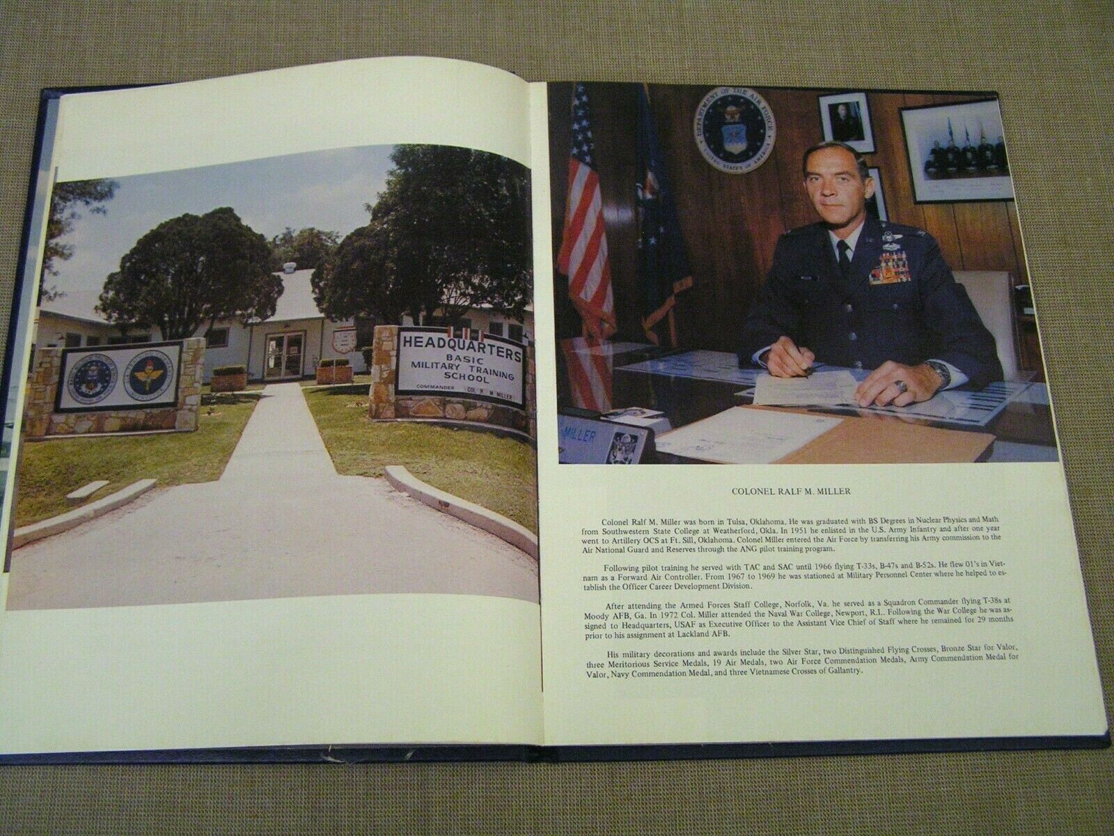 1970’s Lackland AFB Air Force Basic Training Yearbook Squadron 3703 Flight 0639