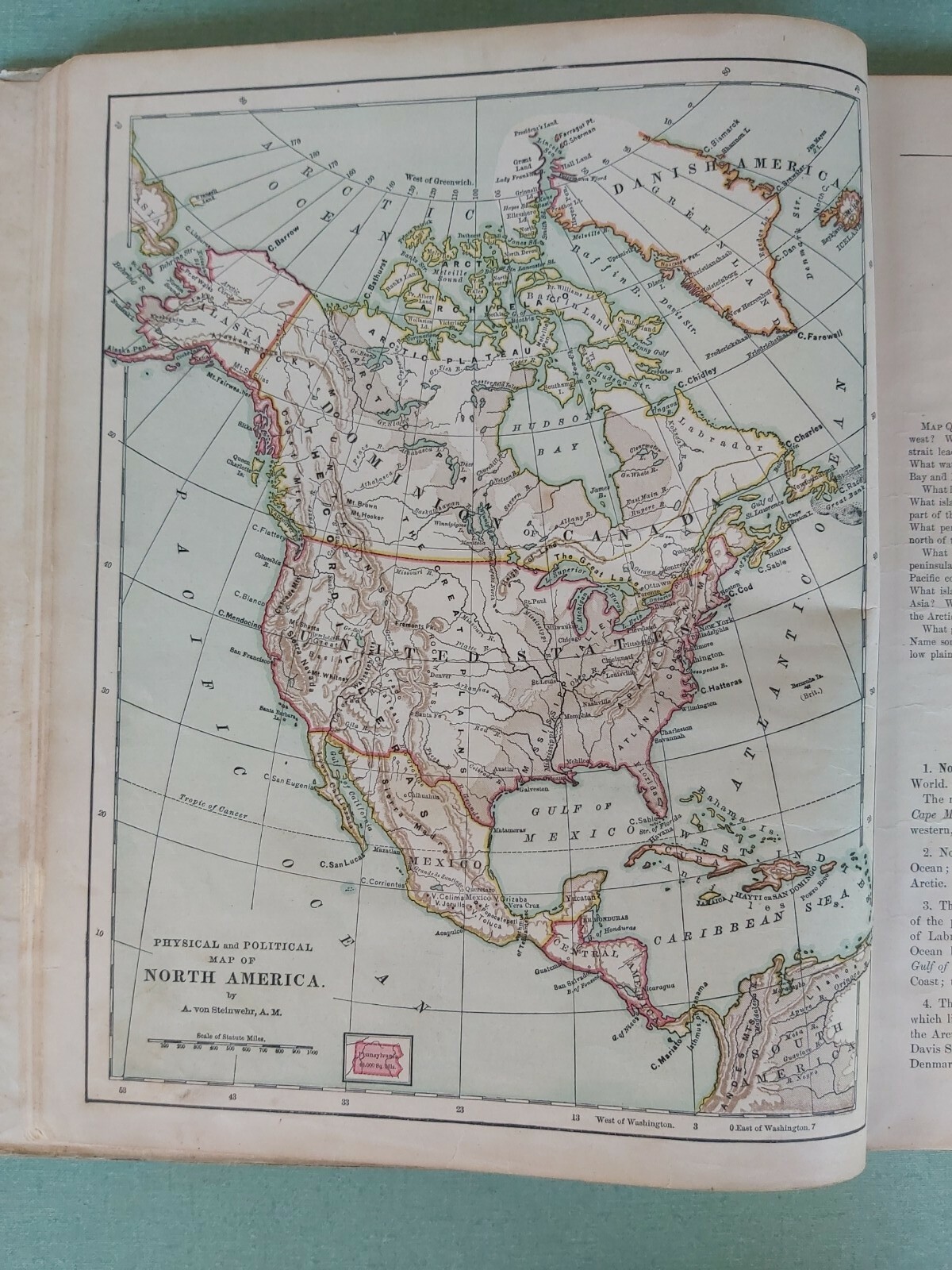 1881 Textbook Intermediate Geography Steinwehr Brinton