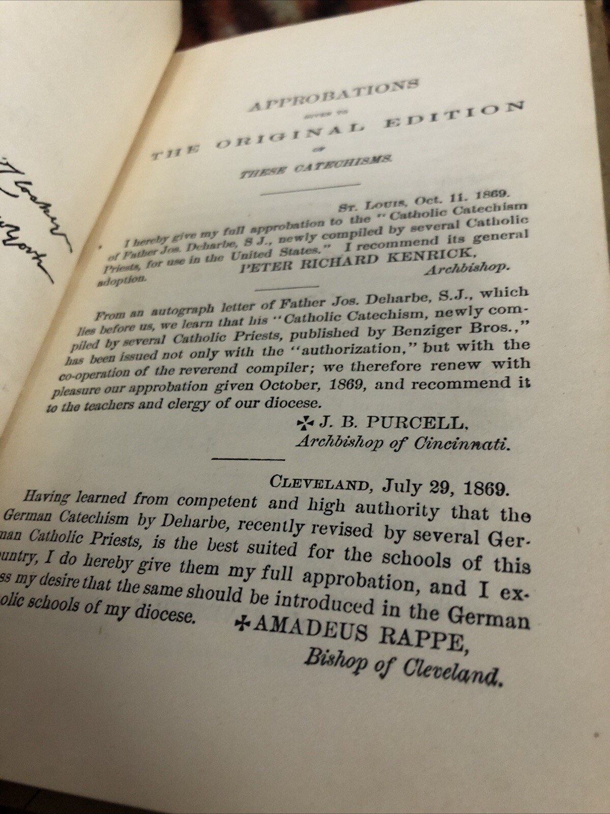 Deharbes Large Catechism 1882 Benzinger Brothers