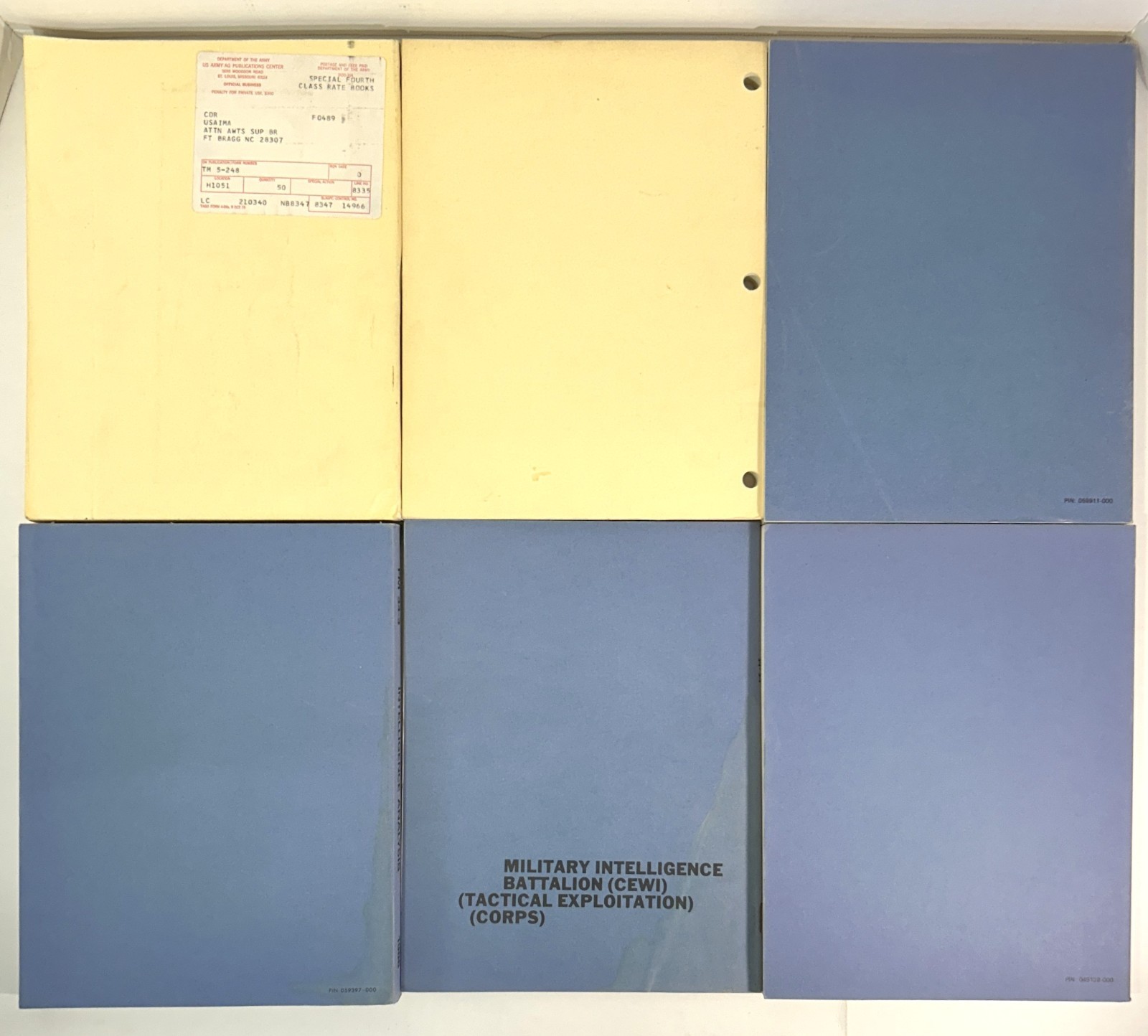 Lot of 6 Military Training Manuals 1960s-1980s Staple-bound Softcovers