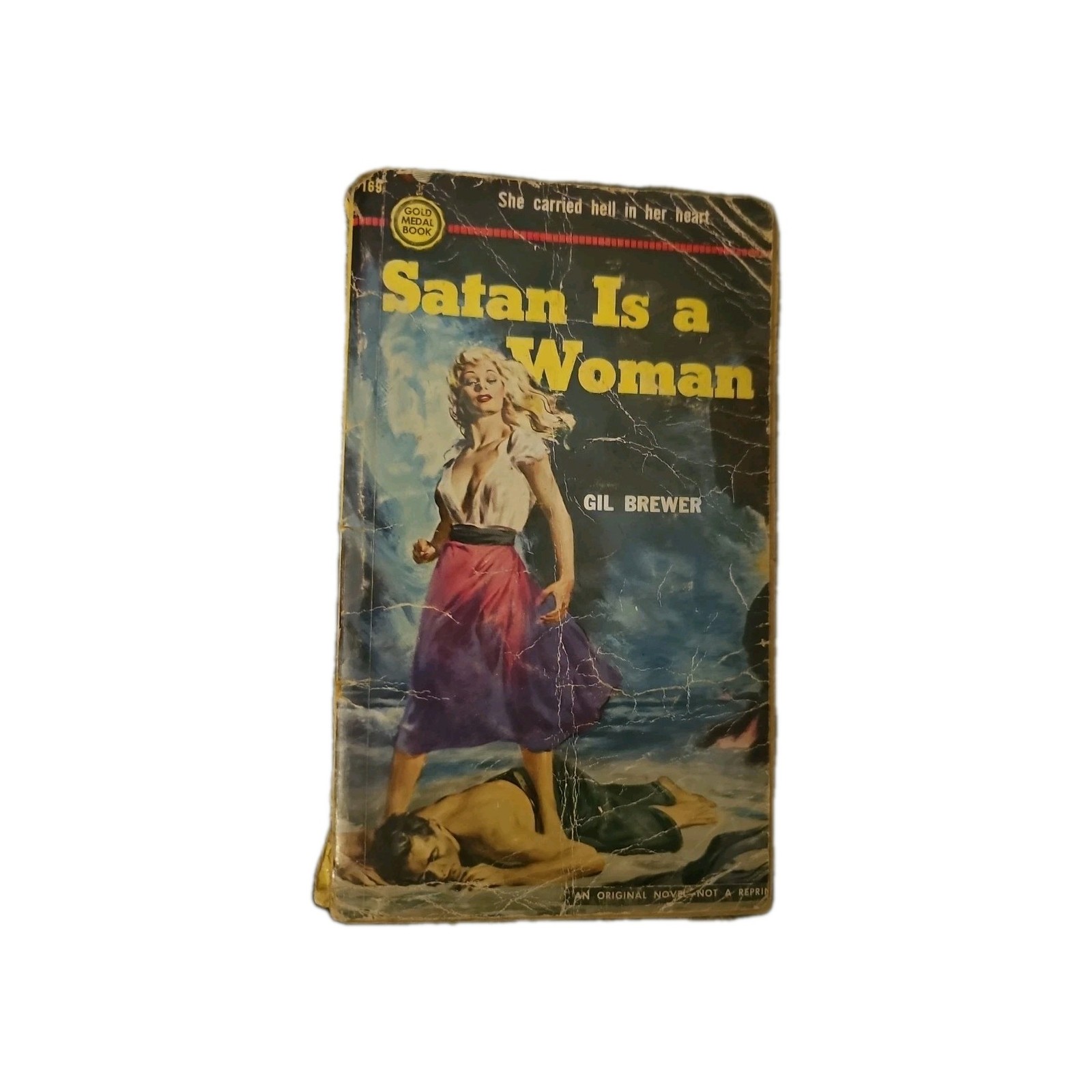 Satan Is A Women Gil Brewer 1951 Gold Medal Phillips Vintage Paperback Rare Pulp