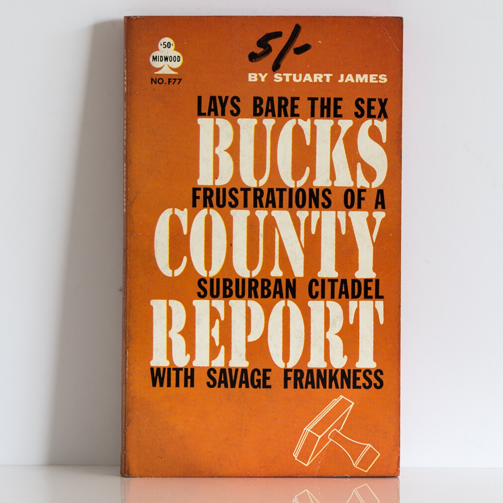 BUCKS COUNTY REPORT Stuart James 1961 US Midwood F77 rare vintage pulp sleaze