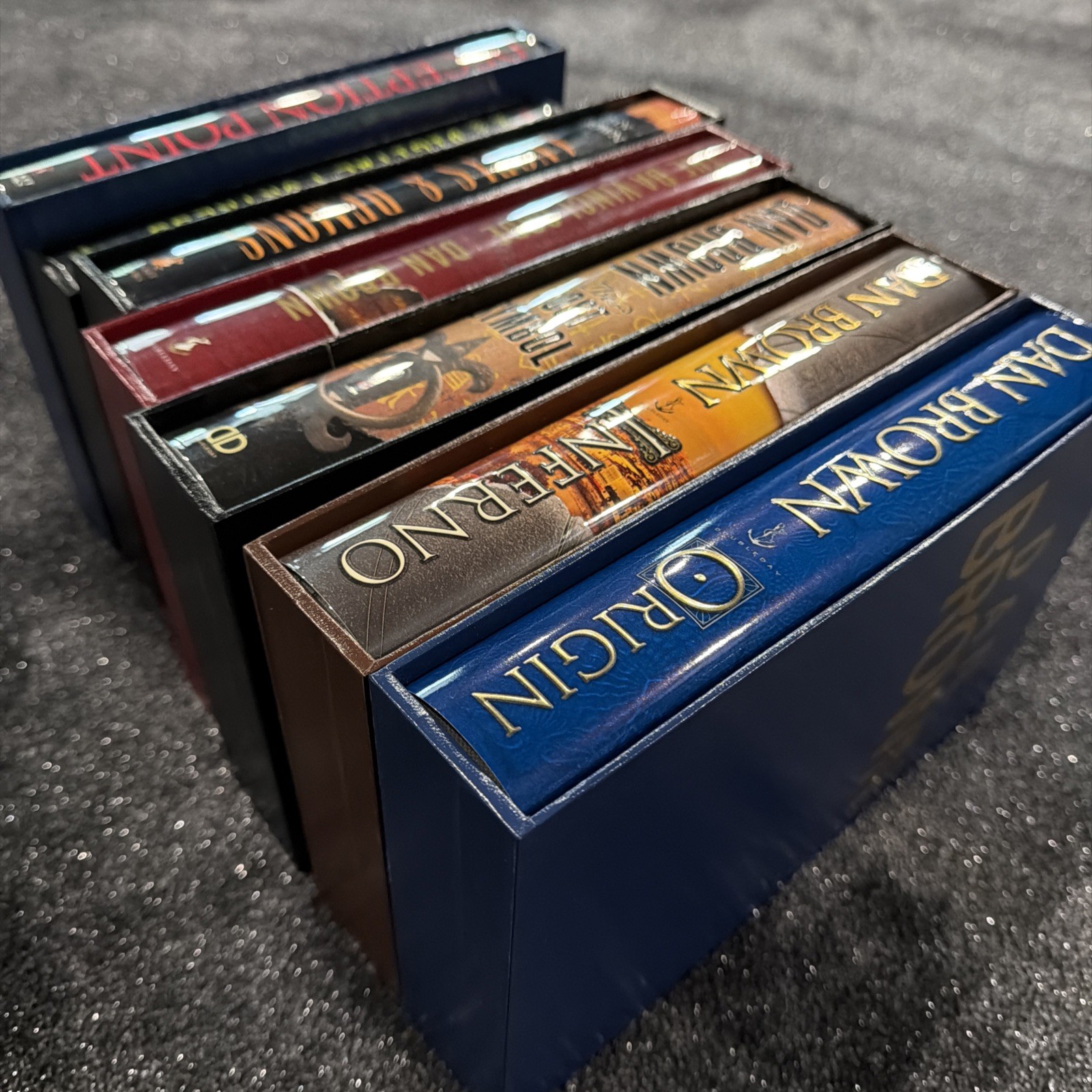 Dan Brown Collection 1/1 signed Digital Fortress, Da Vinci Code, Angels & Demons