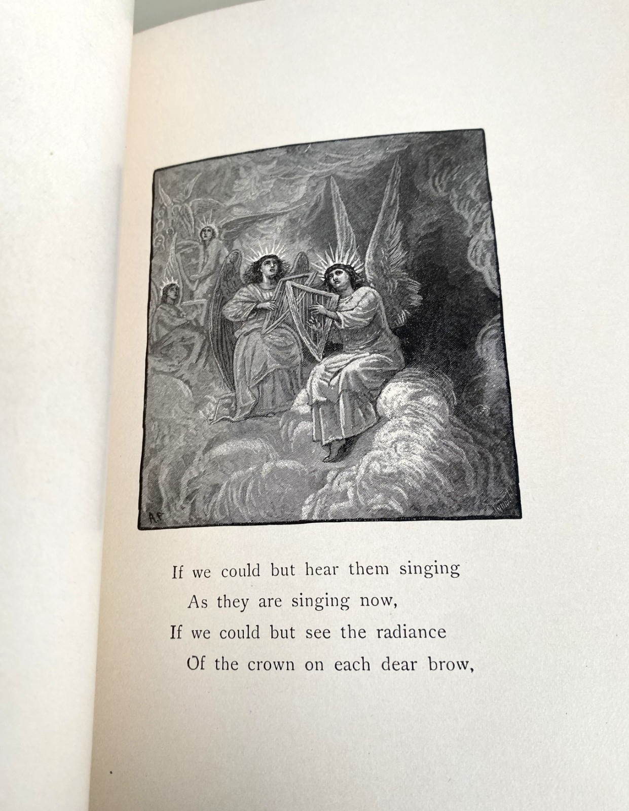 Antique 1882 BELLS ACROSS THE SNOW Christmas Illustrated Poetry Book Havergal