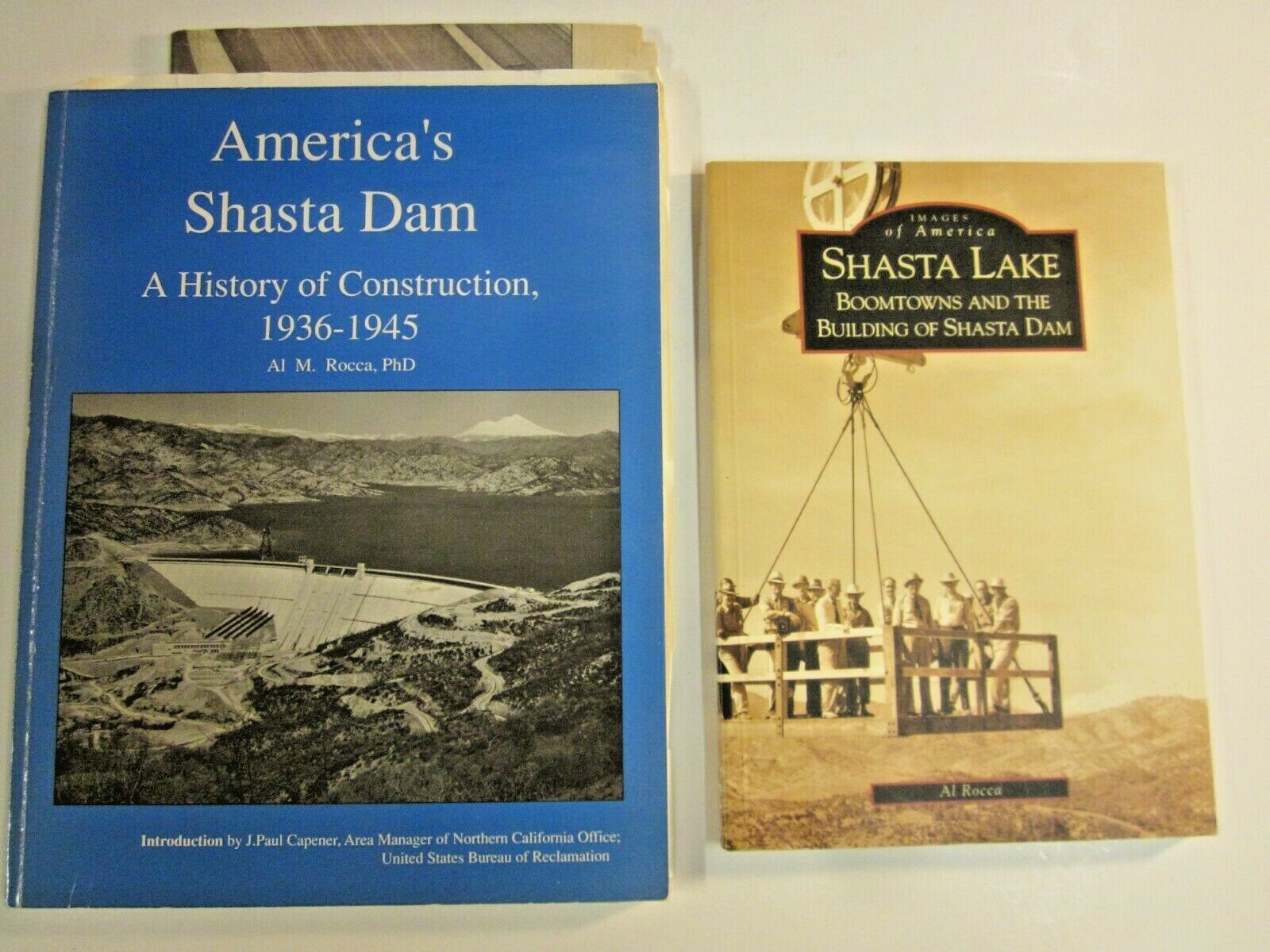 Shasta Lake and Dam California 2 Books History of Construction One Signed