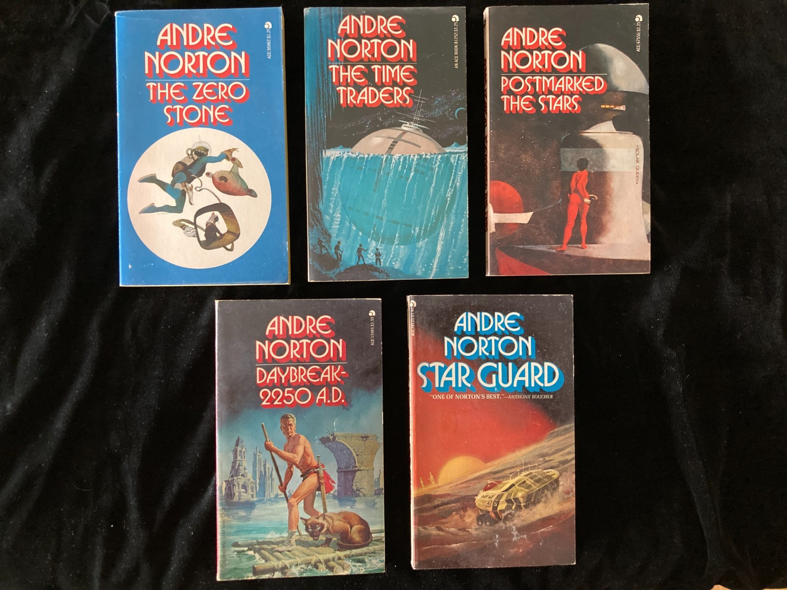 Andre Norton Science Fiction Books Lot of 5 – 1970s Ace