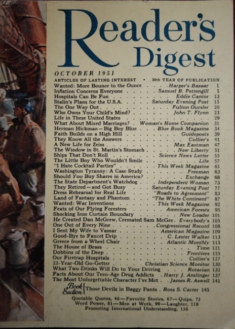 THE READER’S DIGEST 1950S 120 Select Issue Collection On USB Flash Drive