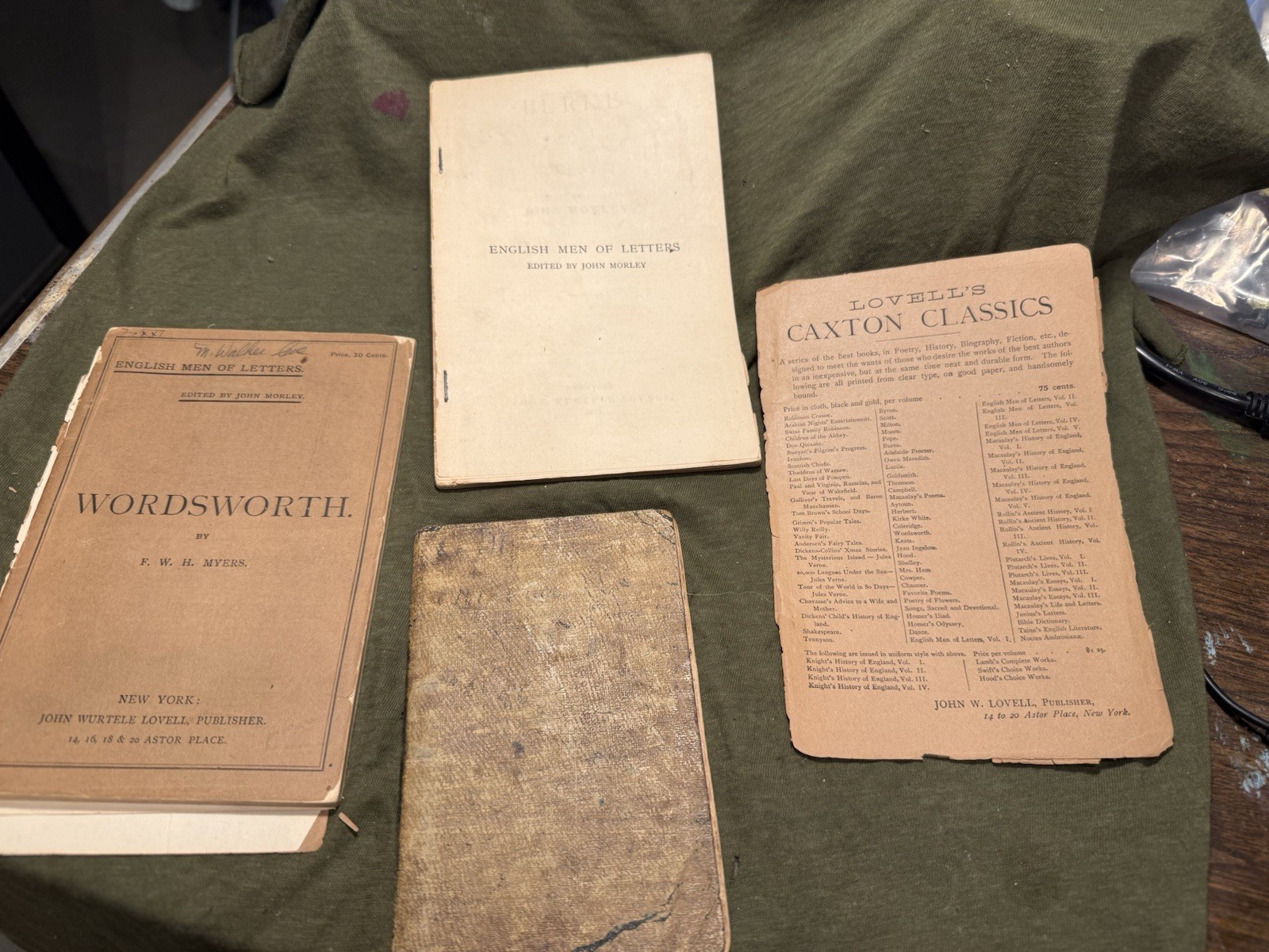 Misc Lot Of 1880’s Literary Pages. Wordsworth, etc. 1881 Lovell, with extras