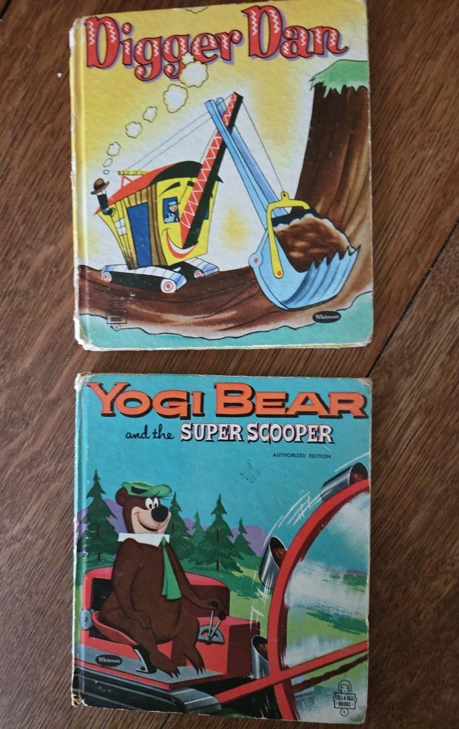 Vintage Digger Dan 1953 and Yogi Bear S Scooper 1961 Whitman Publishing Marks