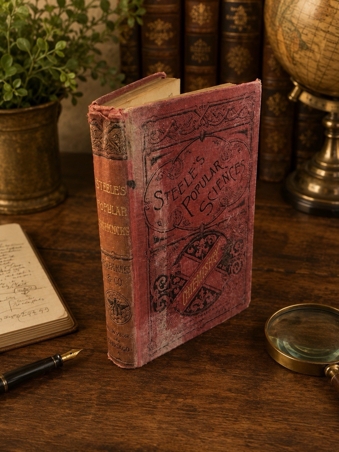 1887 Steele’s Popular Chemistry J Dorman Steele Antique Science Book A.S Barnes