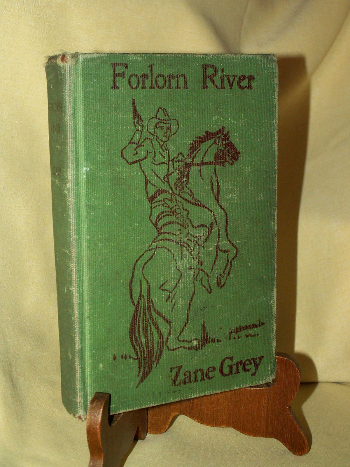 FORLORN RIVER A ROMANCE BY ZANE GREY EX LIBRARY GROSSET DUNLAP 1927 CURTIS PUB.