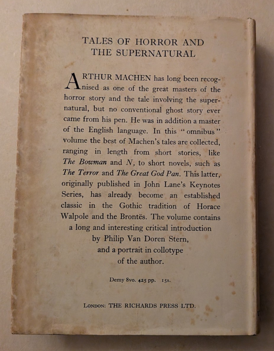 Arthur Machen HIEROGLYPHICS A Note Upon Ecstasy in Literature 1960 UNICORN PRESS