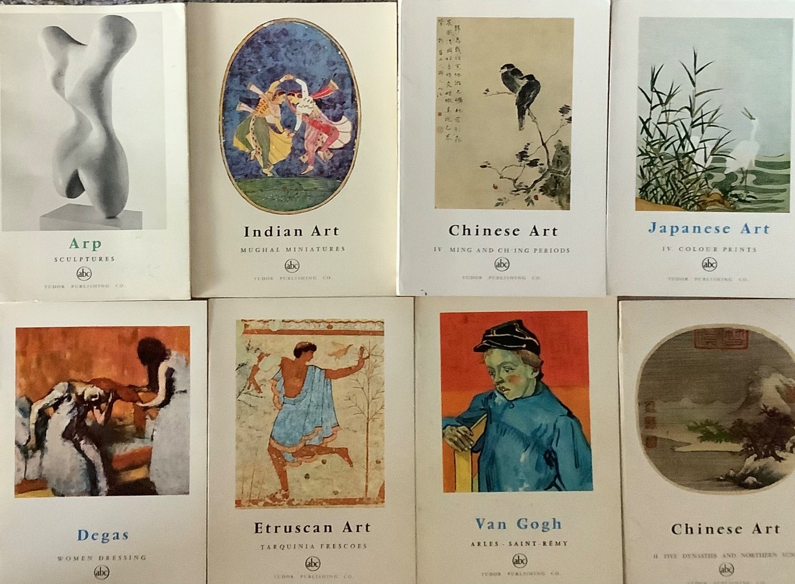 Chinese, Japanese, Misc., Lot of 13 Art Books Tudor Publishing, PB, 4″x6″, 1961