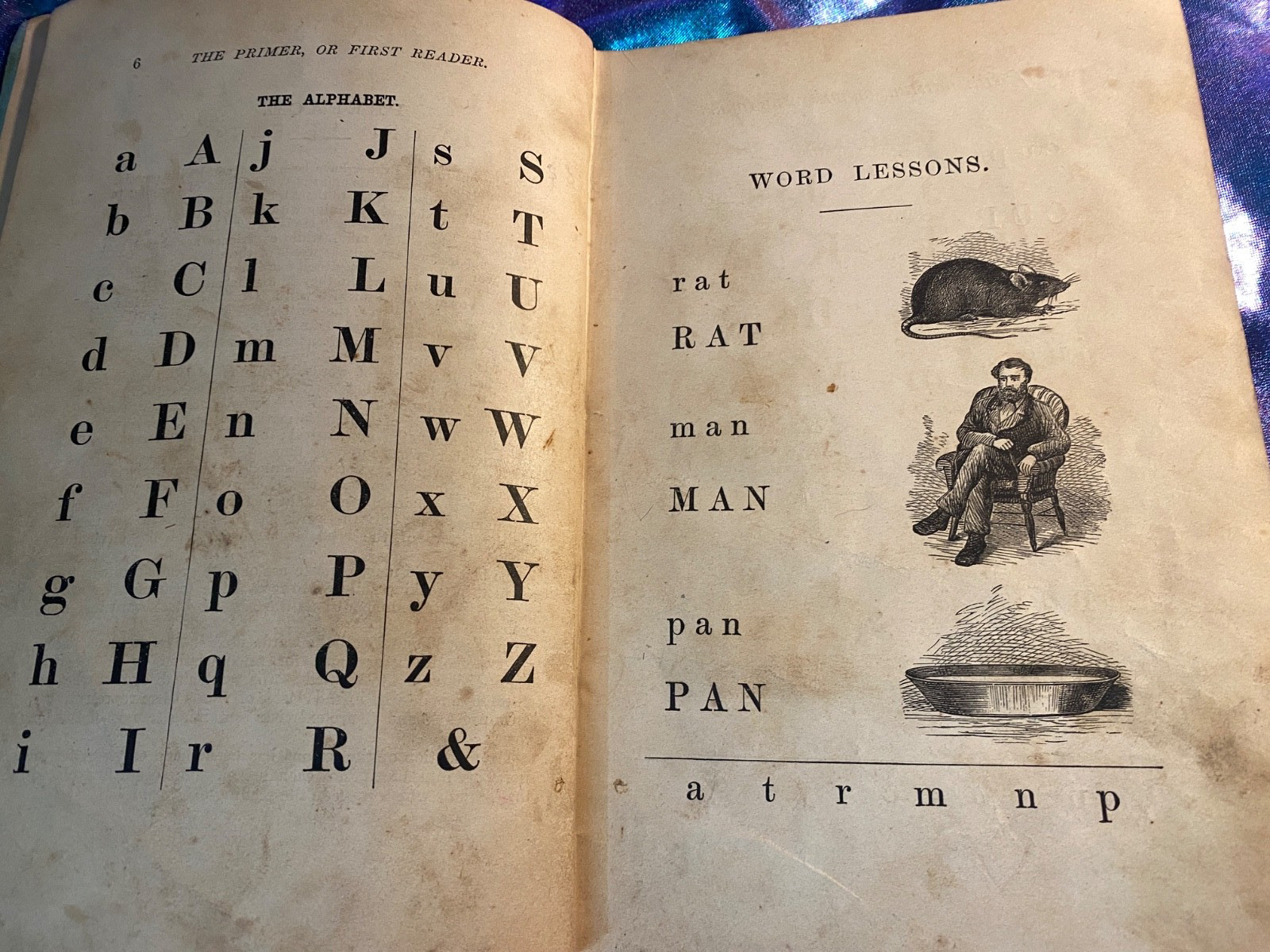 1875 THE FRANKLIN PRIMER OR FIRST READER BOOK BY G. HILLARD & CAMPBELL –