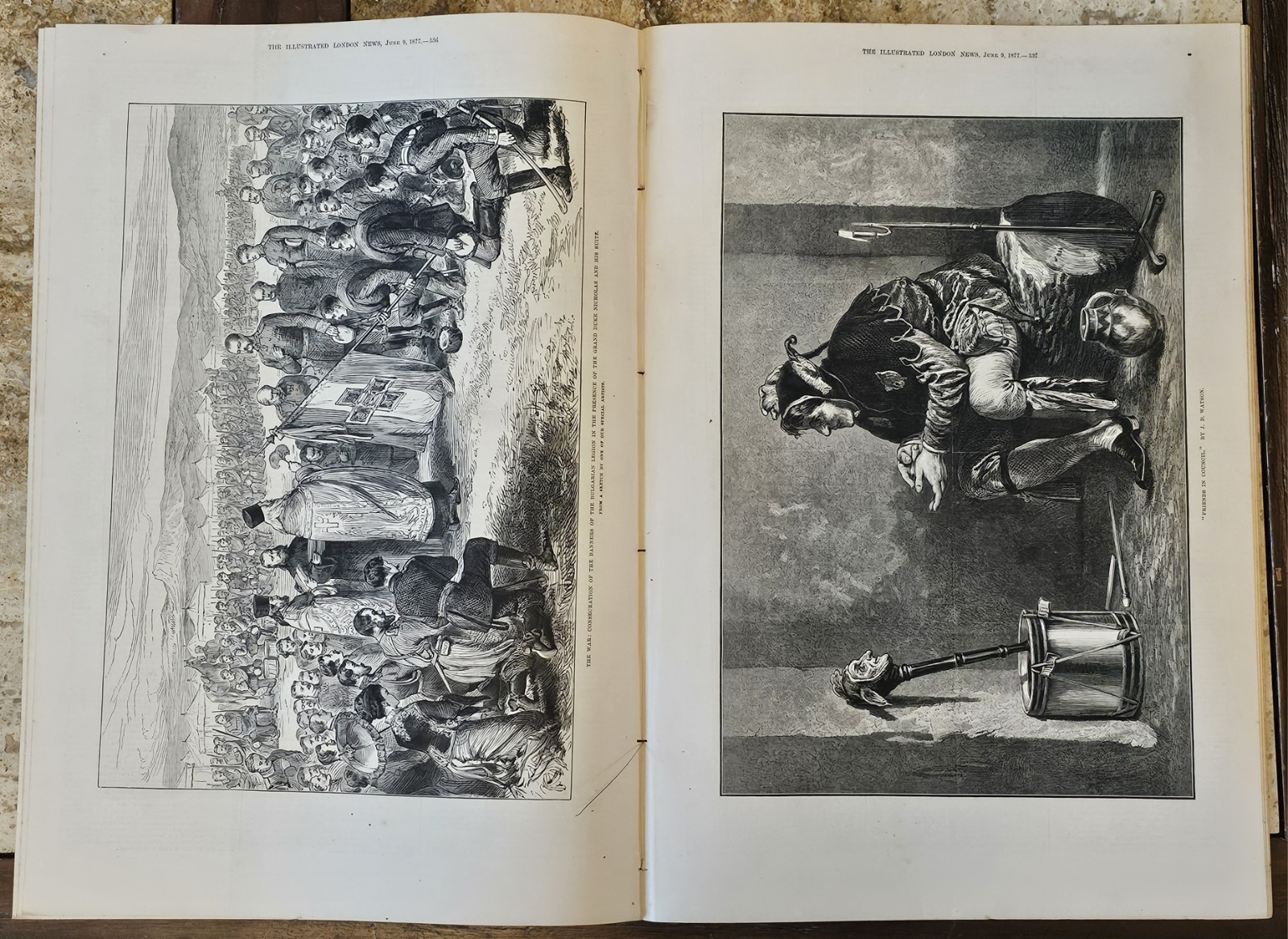 Two Illustrated London News July 26, 1845 & June 9, 1877 ~ Looseleaf 1st Edition