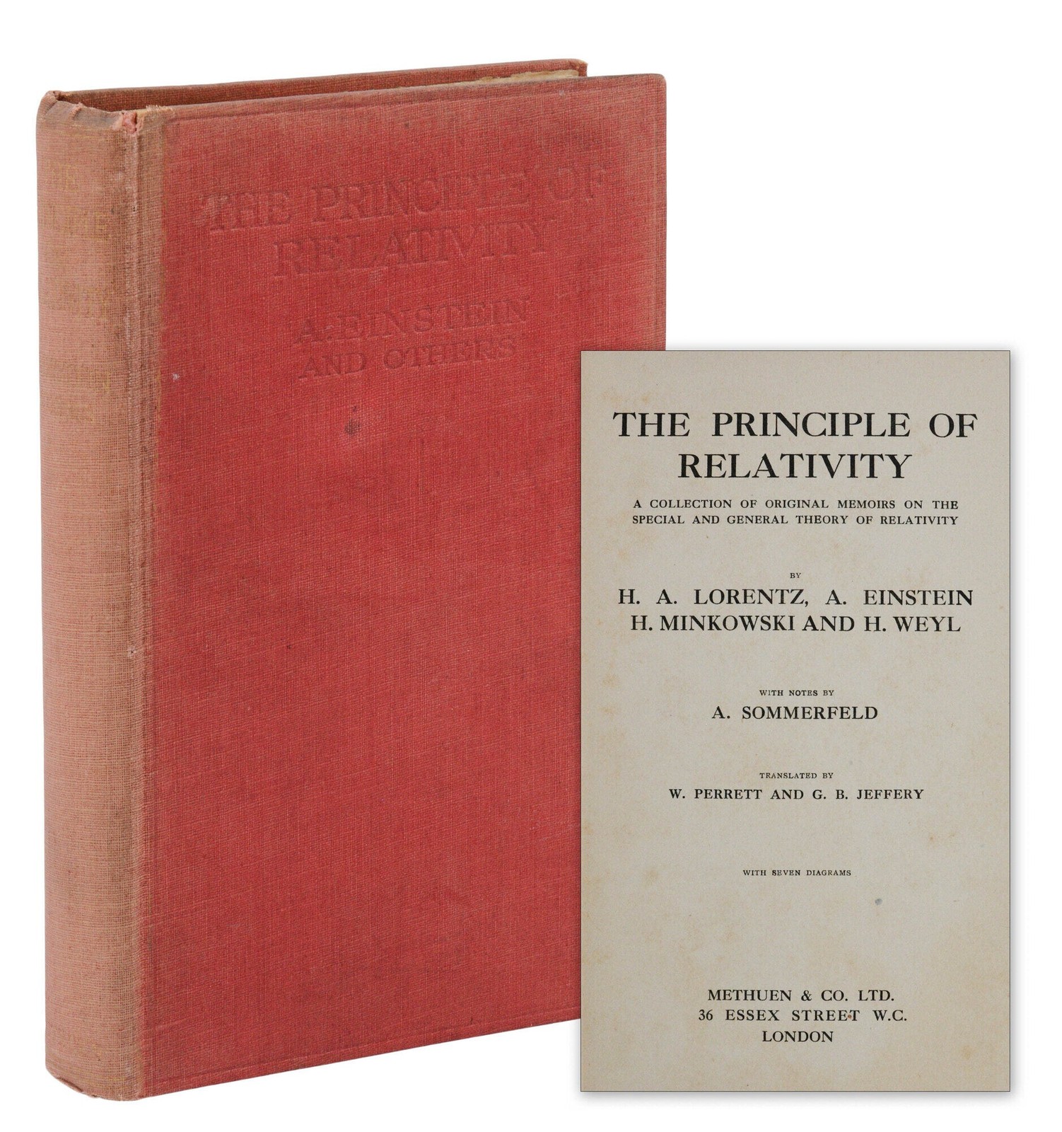 The Principle of Relativity ~ by ALBERT EINSTEIN ~ First UK Edition ~ 1st 1923