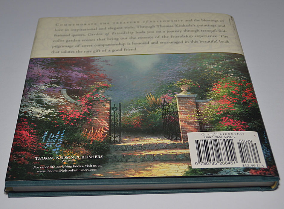 Thomas Kinkade GARDEN of FRIENDSHIP Hardcover Signed Book & Artwork