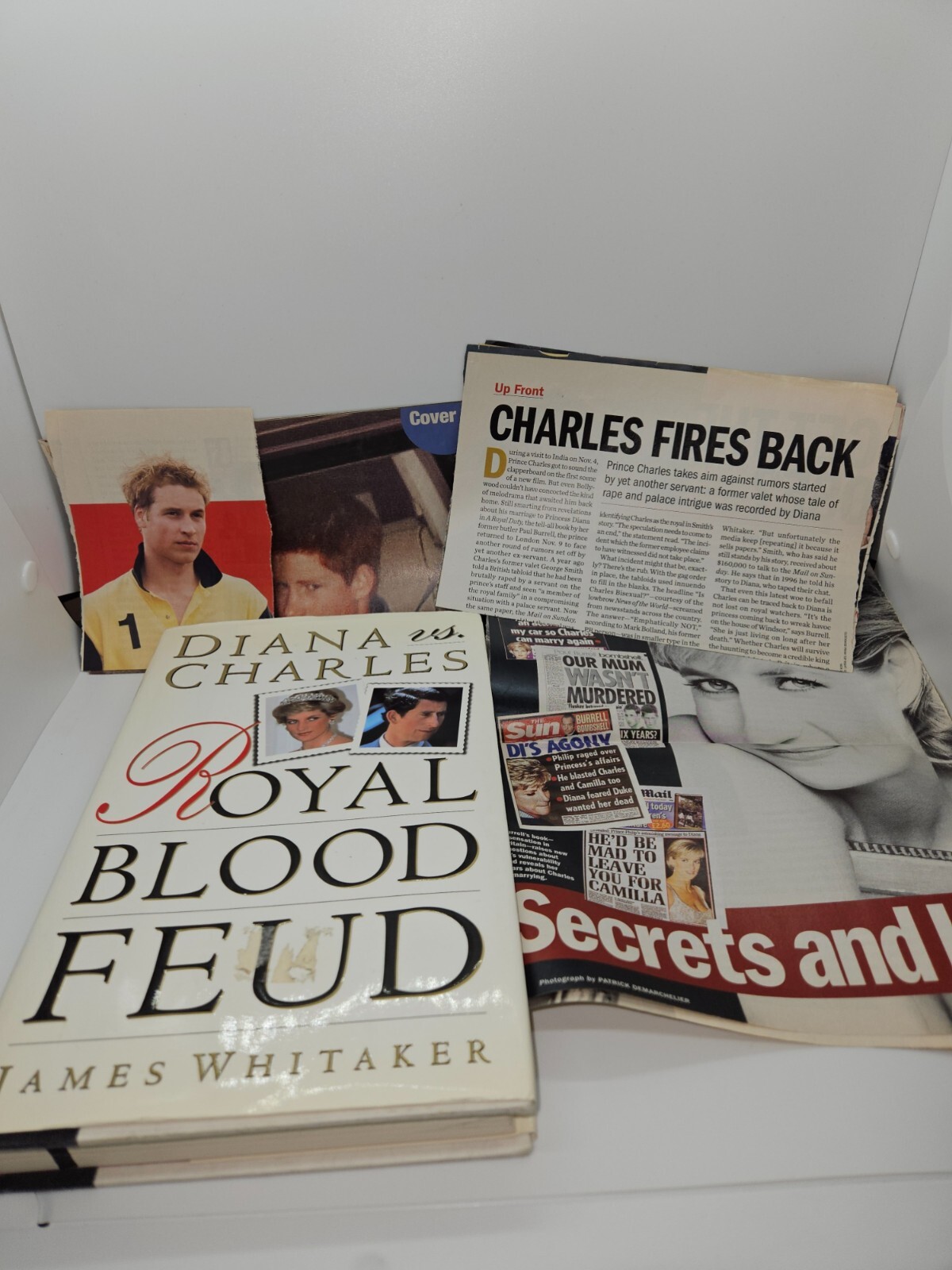 Diana Vs. Charles: Royal Blood Feud James Whitaker 1993 237pp HC DJ 1st Printing