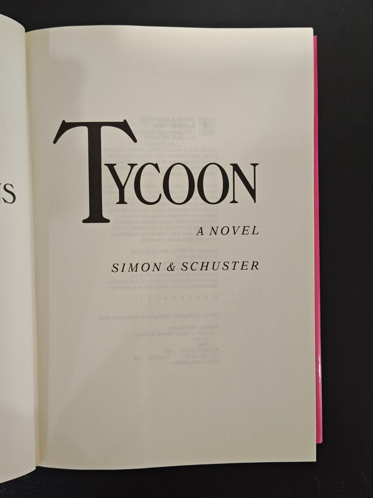 Tycoon by Harold Robbins – First Edition, 1st Printing – HCDJ Unread 1997