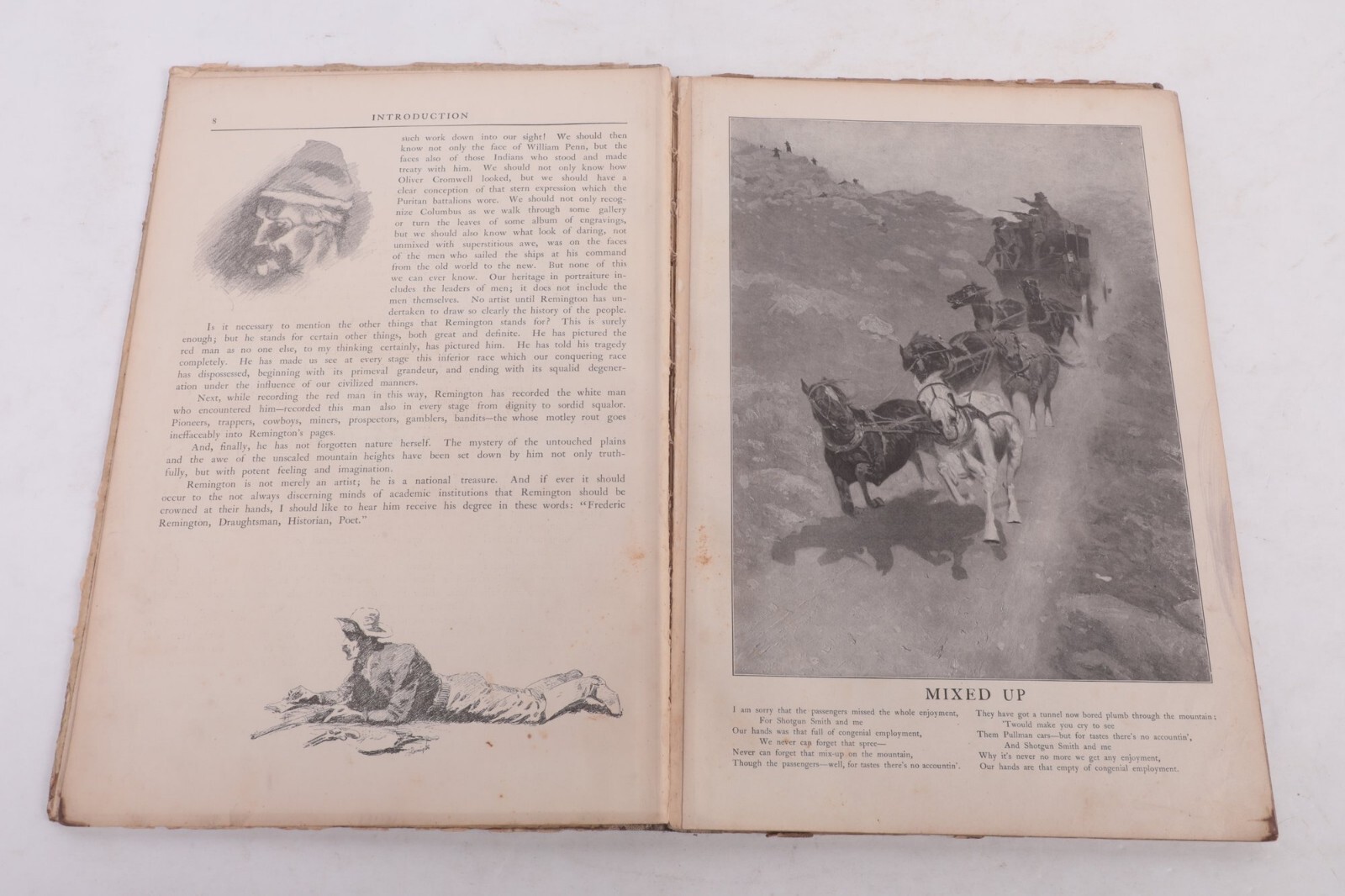 1902 “Done In The Open” Drawings By Frederic Remington ~ Over Size Book