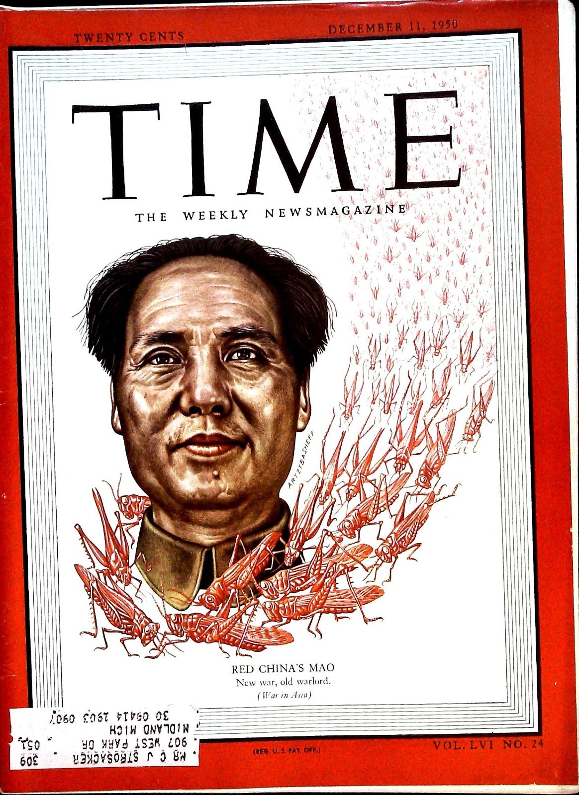 Time Magazine December 11, 1950 Mao Zedong!