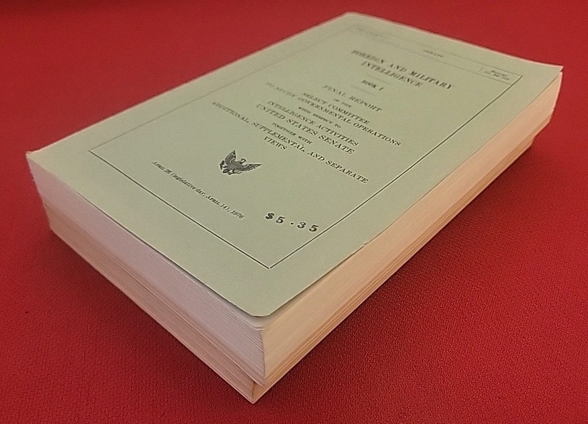 1976 Foreign and Military Intelligence 94th Congress 2d Session Book 1, 2 Report