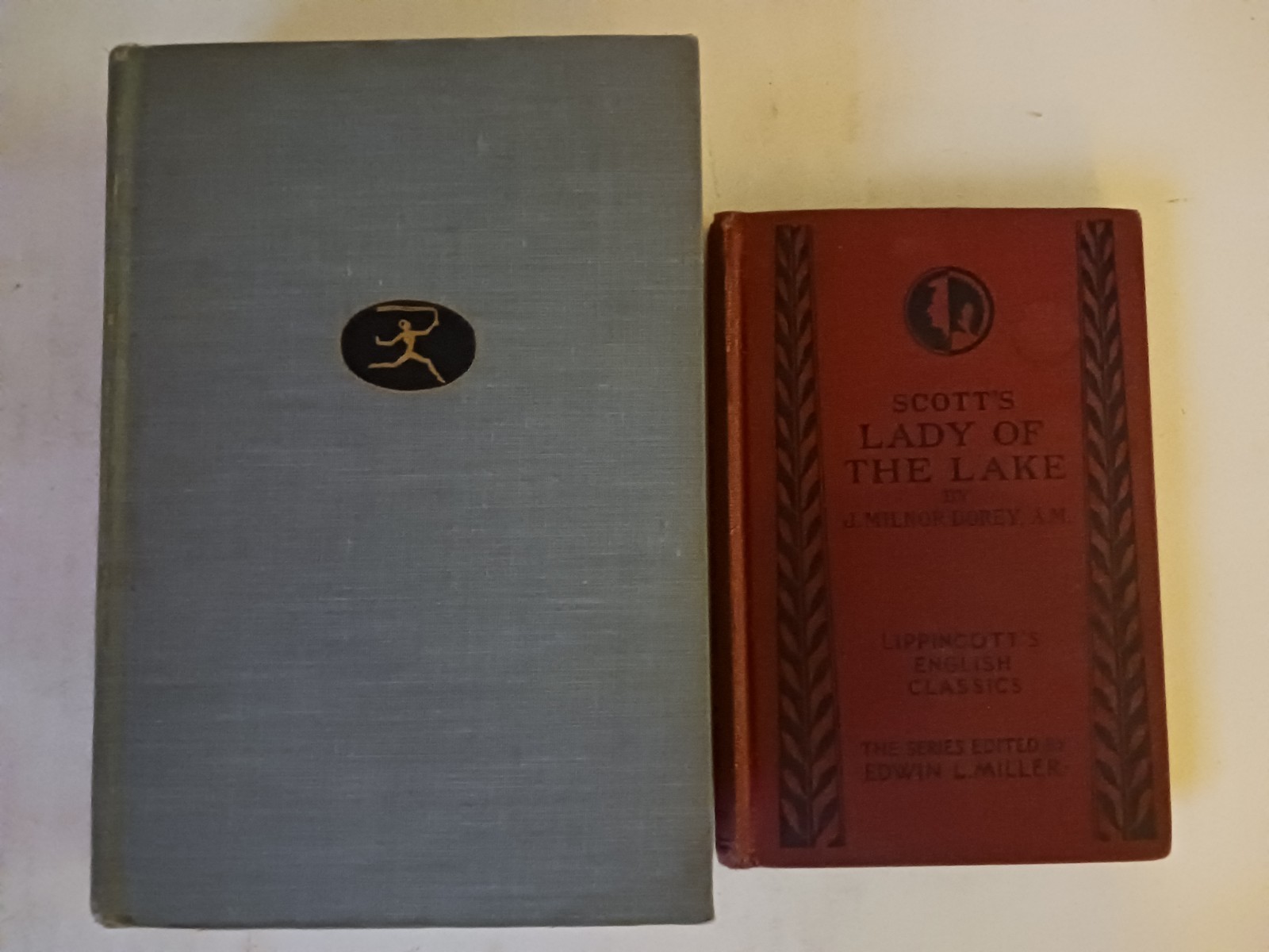 2 Vintage Sir Walter Scott HB Book Lot Lady of the Lake, Modern Library Ivanhoe