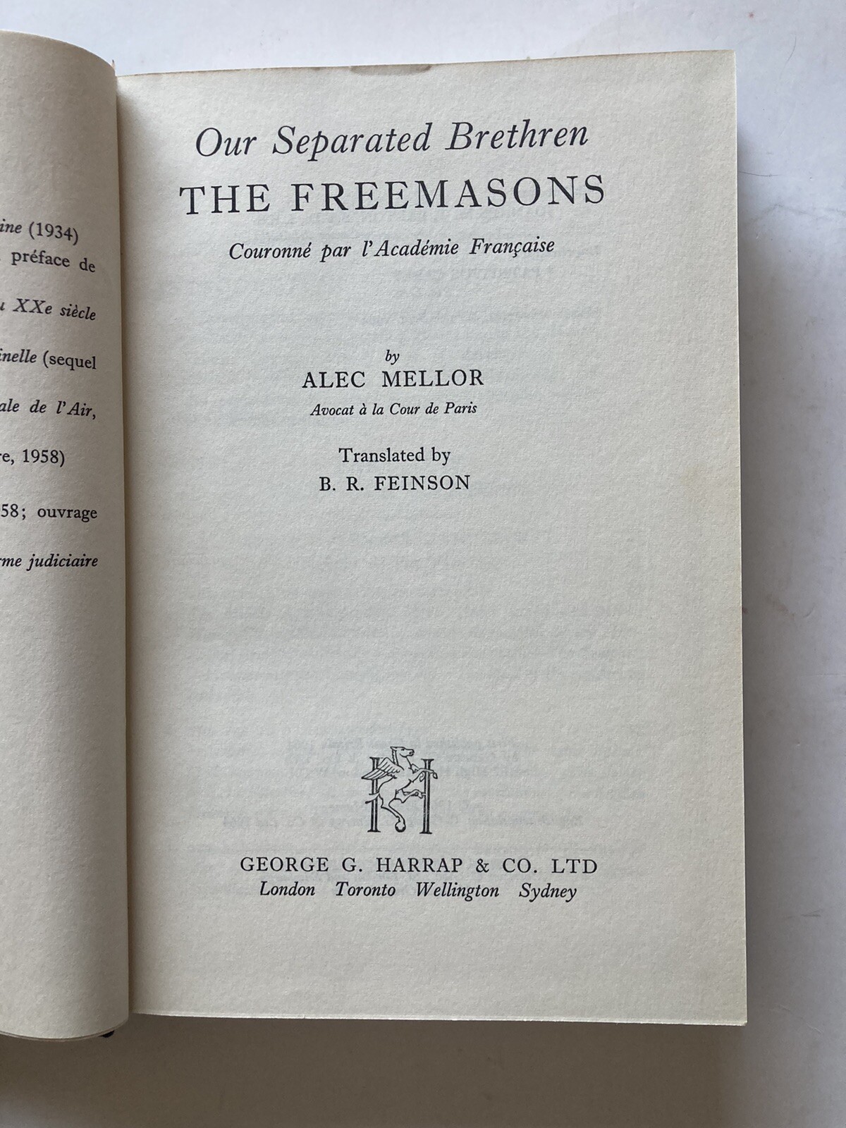 Our Separated Brethren the Freemasons | Alec Mellor | Vintage Catholic | HC DJ