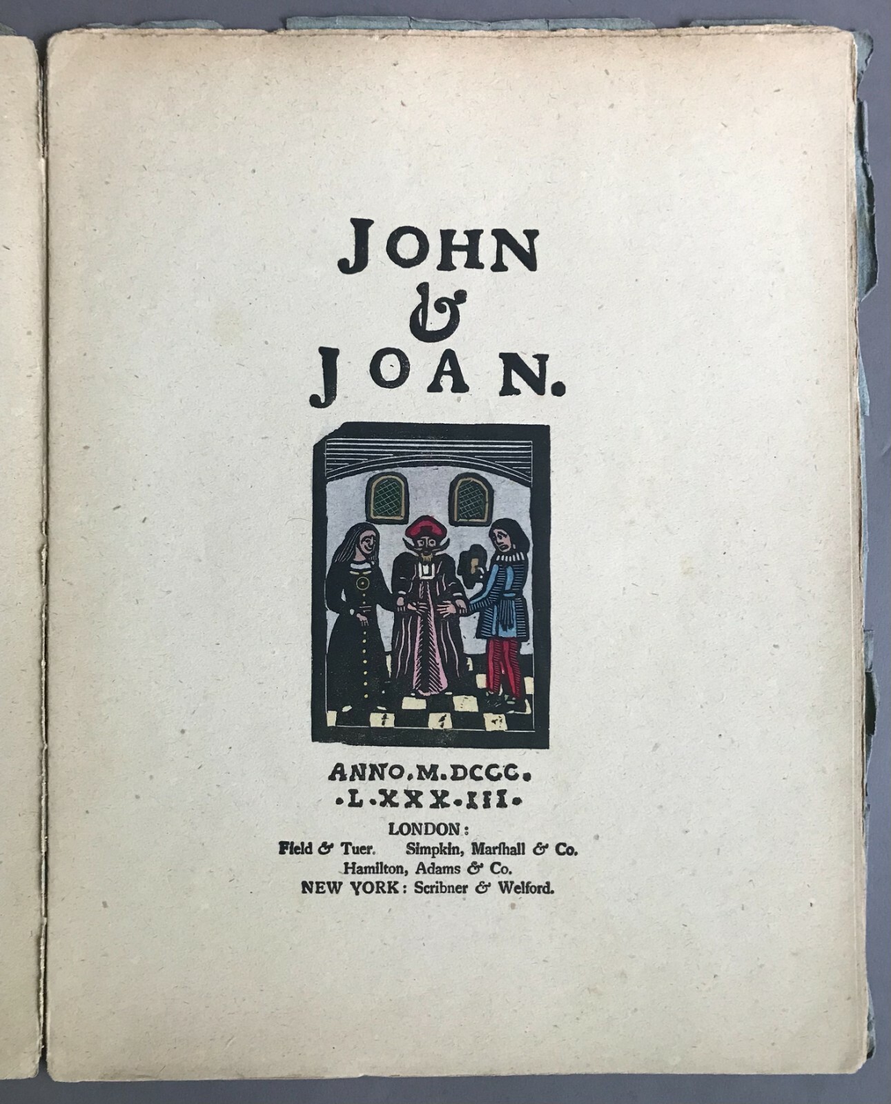 First Edition Joseph Crawhall John & Joan The Leadenhall Press 1883