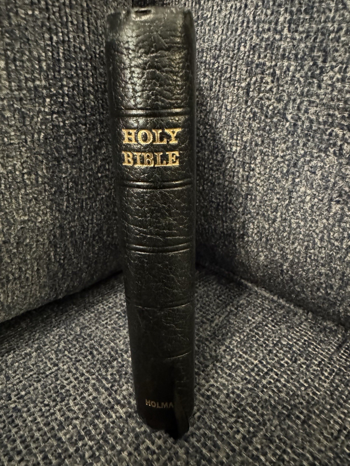 Holy Bible KJV Pocket Size, Red Letter, Snap, Black Bonded Leather, 1982 Holman
