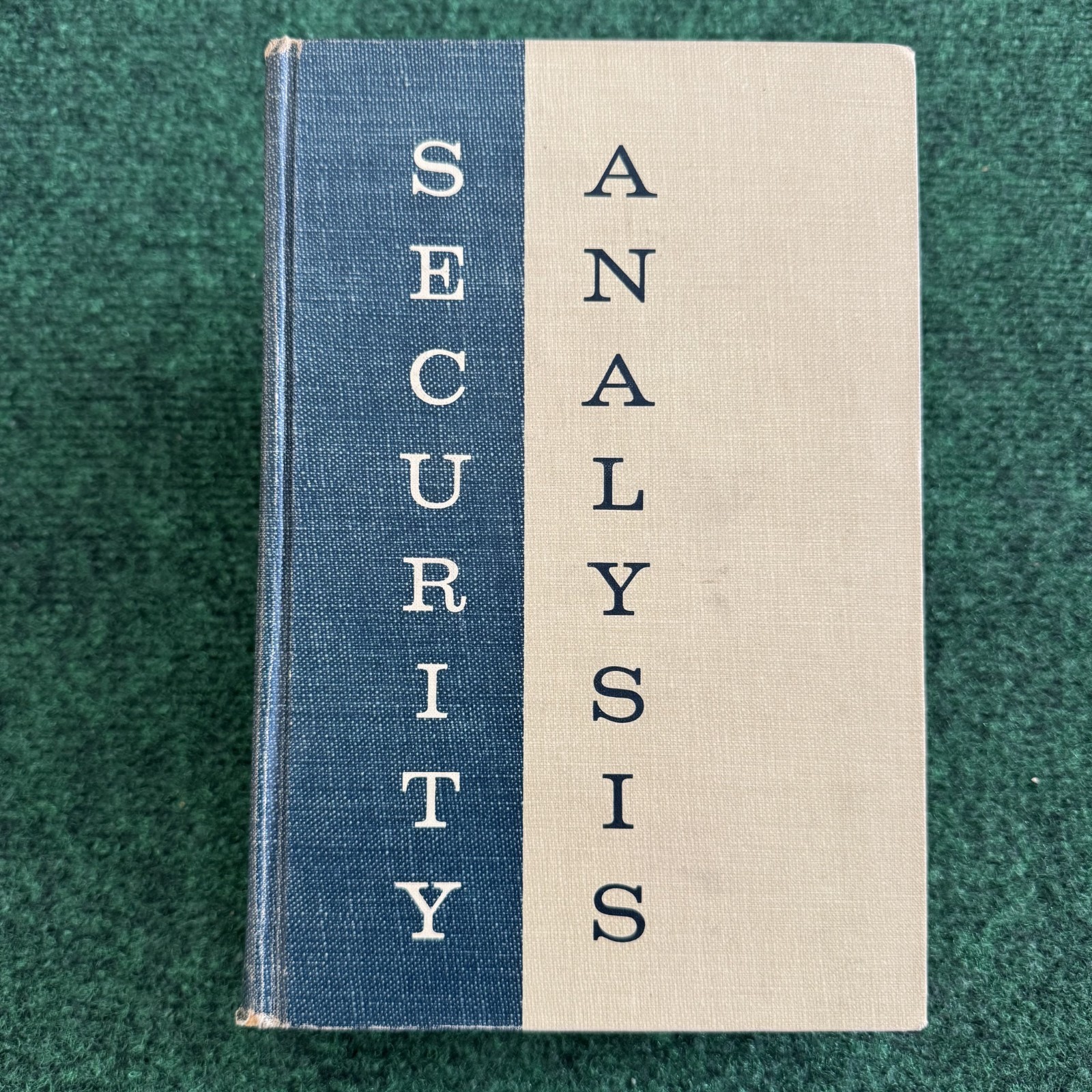 Security Analysis Principles & Technique Fourth Edition Benjamin Graham HC 1962