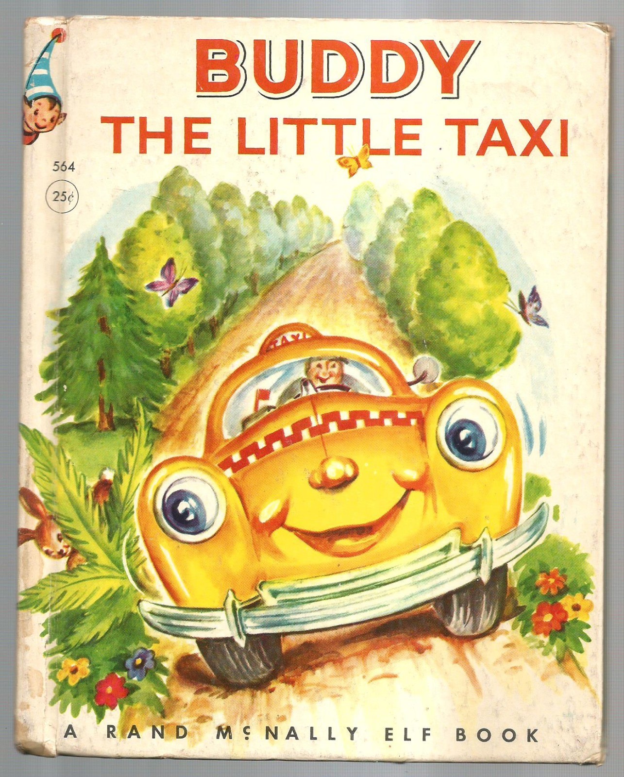 Vintage Children’s Rand McNally Elf Book ~ BUDDY The Little Taxi ~ Alf Evers