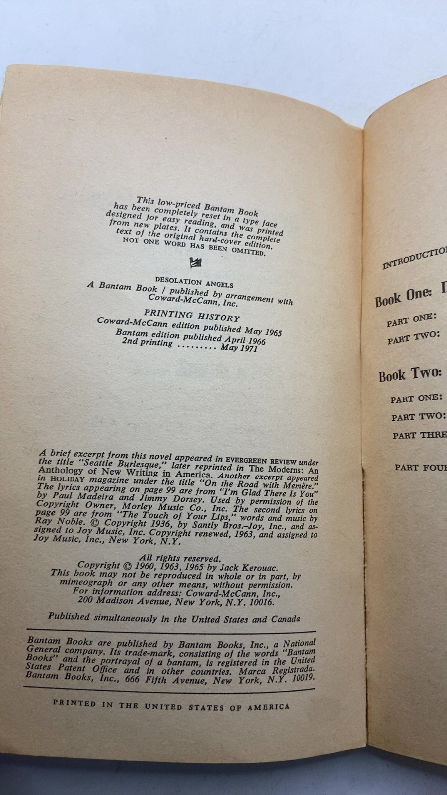 Desolation Angels Jack Kerouac Paperback 2nd printing 1971
