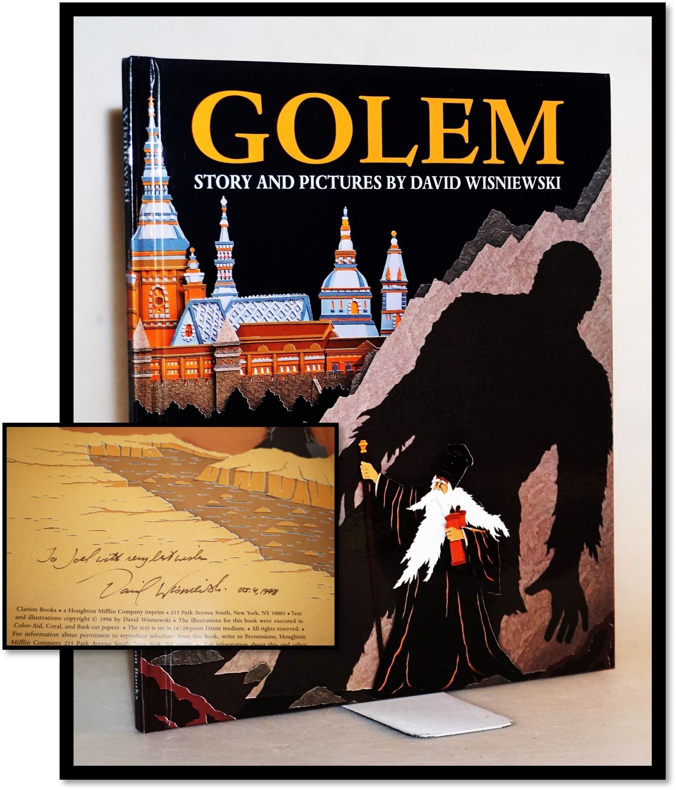 David Wisniewski / Golem Caldecott Medal 1997 Signed 1st Edition 1996